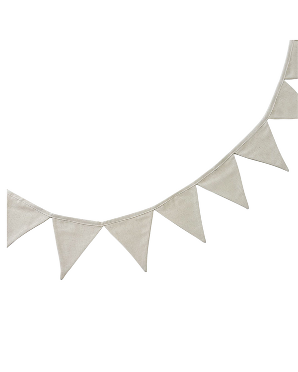Off-white linen bunting garland for nursery wall decor Linen Bunting Garland | Off White hellolittlefox linen-bunting-garland-off-white hellolittlefox.myshopify.com
