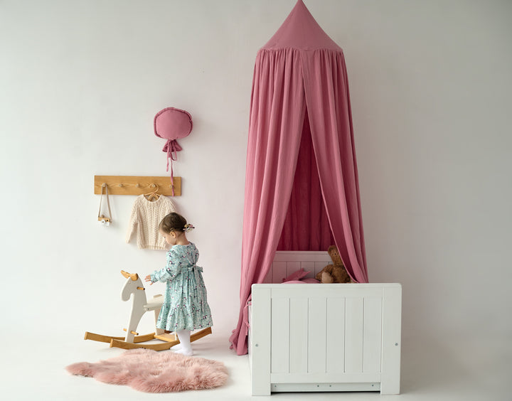 Montessori bed canopy in soft pink muslin Pink Boho Muslin Canopy | Crib Cover, Montessori Bed Tent, Baby Shower Gift hellolittlefox boho-canopy-bed-house-bed-canopy-crib-canopy-montessori-bed-canopy-home-decor-baby-shower-gift-custom-baby-gift hellolittlefox.myshopify.com