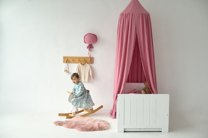 Boho-style bed baldachin for nursery decor Pink Boho Muslin Canopy | Crib Cover, Montessori Bed Tent, Baby Shower Gift hellolittlefox boho-canopy-bed-house-bed-canopy-crib-canopy-montessori-bed-canopy-home-decor-baby-shower-gift-custom-baby-gift hellolittlefox.myshopify.com