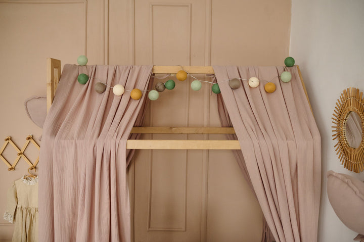 Cozy reading corner with beige bed canopy Beige Muslin Bed Canopy for Toddler or House Bed | Soft Organic Crib Curtains for Nursery Decor hellolittlefox 222222-muslin-curtains-for-bed-house-copy hellolittlefox.myshopify.com