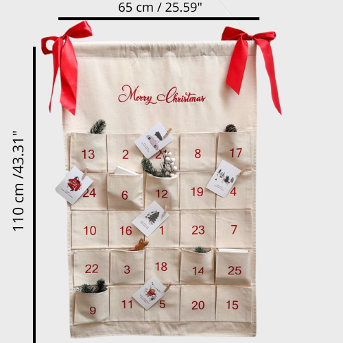 Green Personalized Canvas Advent Calendar – Custom Name Embroidery | Reusable Christmas Countdown Wall Hanging hellolittlefox green-personalized-canvas-advent-calendar-custom-name-embroidery-reusable-christmas-countdown-wall-hanging hellolittlefox.myshopify.com