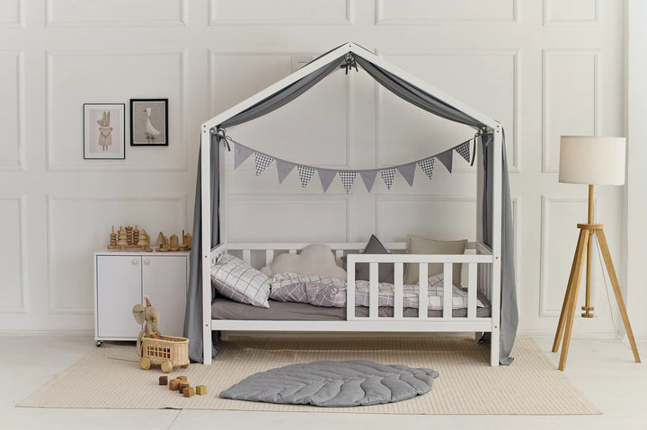 Breathable gray linen canopy for kids' nursery or playroom Gray Linen Baby Canopy Curtains – Perfect for Montessori and House Bed Setups hellolittlefox gray-linen-baby-canopy-new-bed-curtains-perfect-for-montessori hellolittlefox.myshopify.com