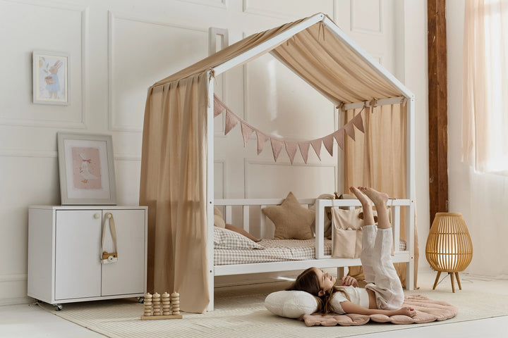 Organic cotton-linen blend canopy for kids Pale Pink Linen Baby Canopy Curtains – Soft Linen Bed Curtains for Montessori & House Beds hellolittlefox light-pink-linen-baby-canopy-new-bed-curtains-perfect-for-montessori hellolittlefox.myshopify.com