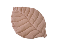 Taupe linen leaf play mat in a neutral nursery setup Linen Leaf Mat | Taupe hellolittlefox linen-leaf-mat-taupe hellolittlefox.myshopify.com