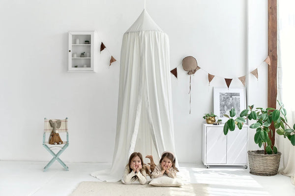 White Linen Canopy | Baby Crib Canopy, Hanging Roof Canopy, Crib Canopy, Canopy for Crib