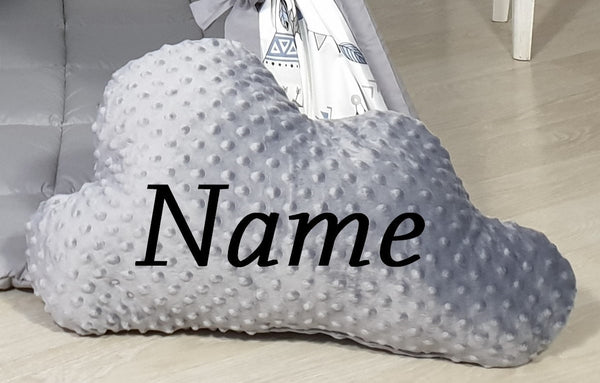 Personalized cloud minky cushion