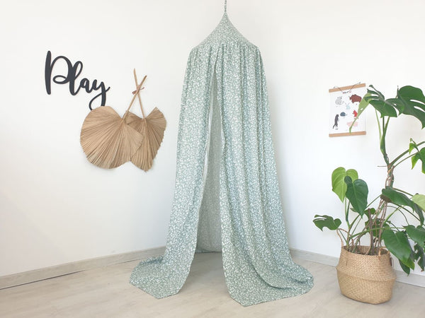 Sage Green MUSLIN canopy , nursery canopy , cotton crib cover , cozy nursery canopy , baldachin , baby crib cover , cotton canopy