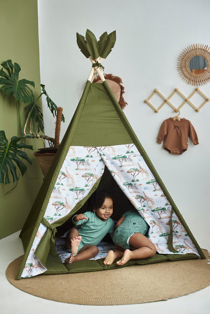 Play tents for boys and girls, cozy indoor teepee tent for kids