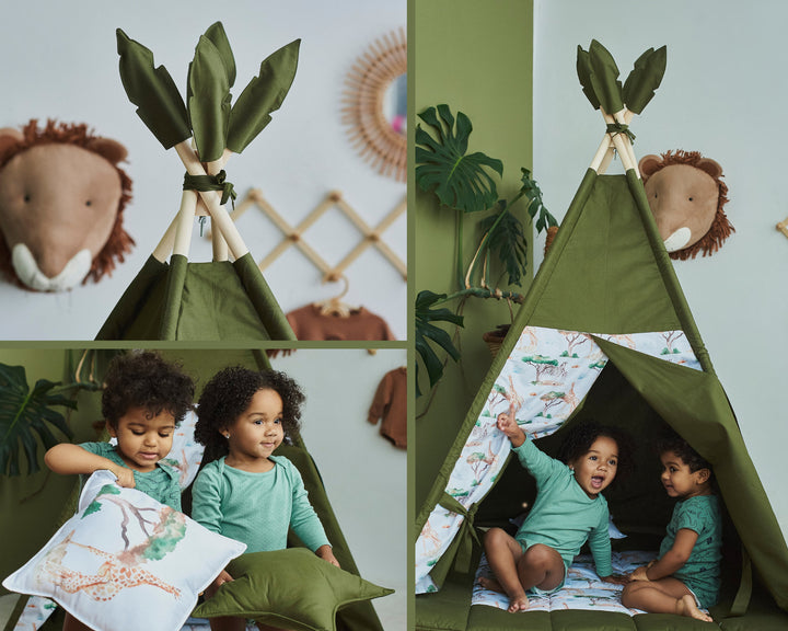 Teepee tent for kids, ideal playhouse with a neutral design