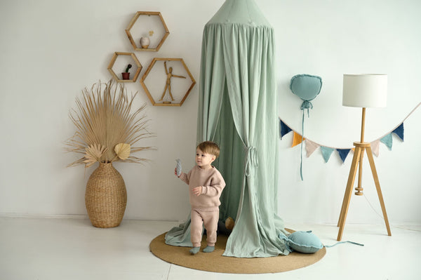 Sage Green canopy for a crib, playhouse, or kids' room