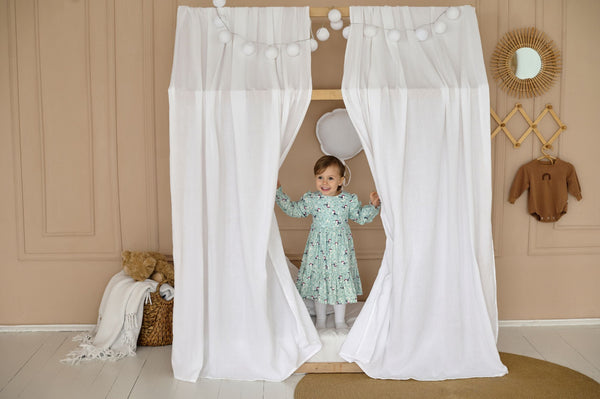 Сanopy bed curtains , kids bed canopy , boho canopy , canopy bed , boho curtains , bunk bed curtains , custom curtains , boho bed canopy ,