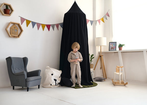 Black midnight Magic Canopy: A Bold and Versatile Hideaway for Kids