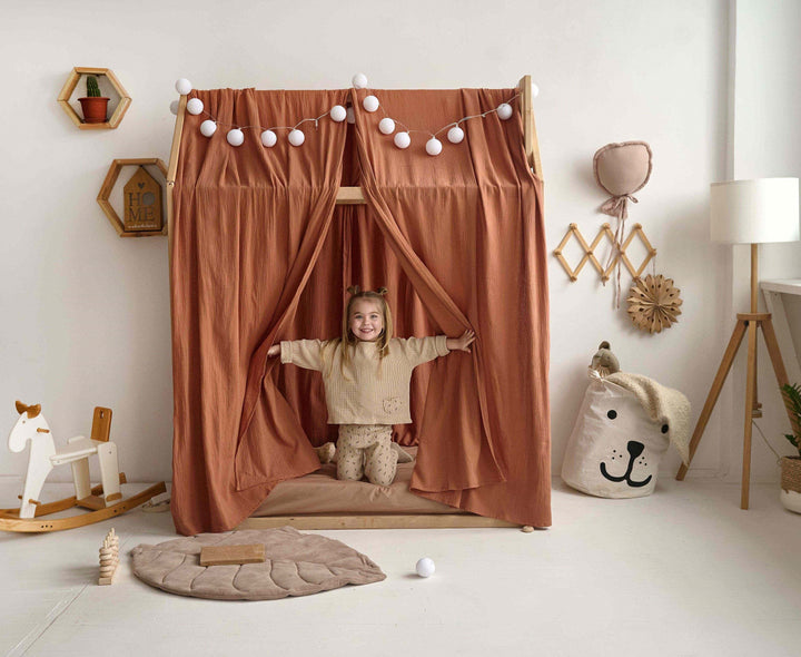 Soft Muslin Playroom Curtain Set