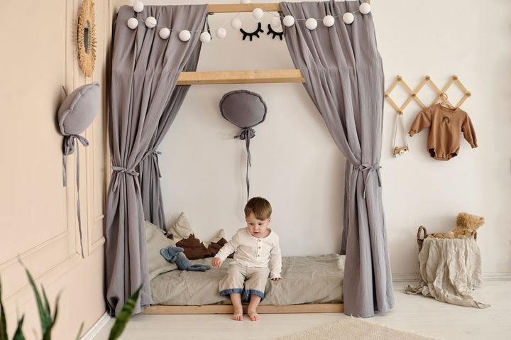 Toddler Bed Cover with Ties: Secure and stylish, perfect for naptime adventures.