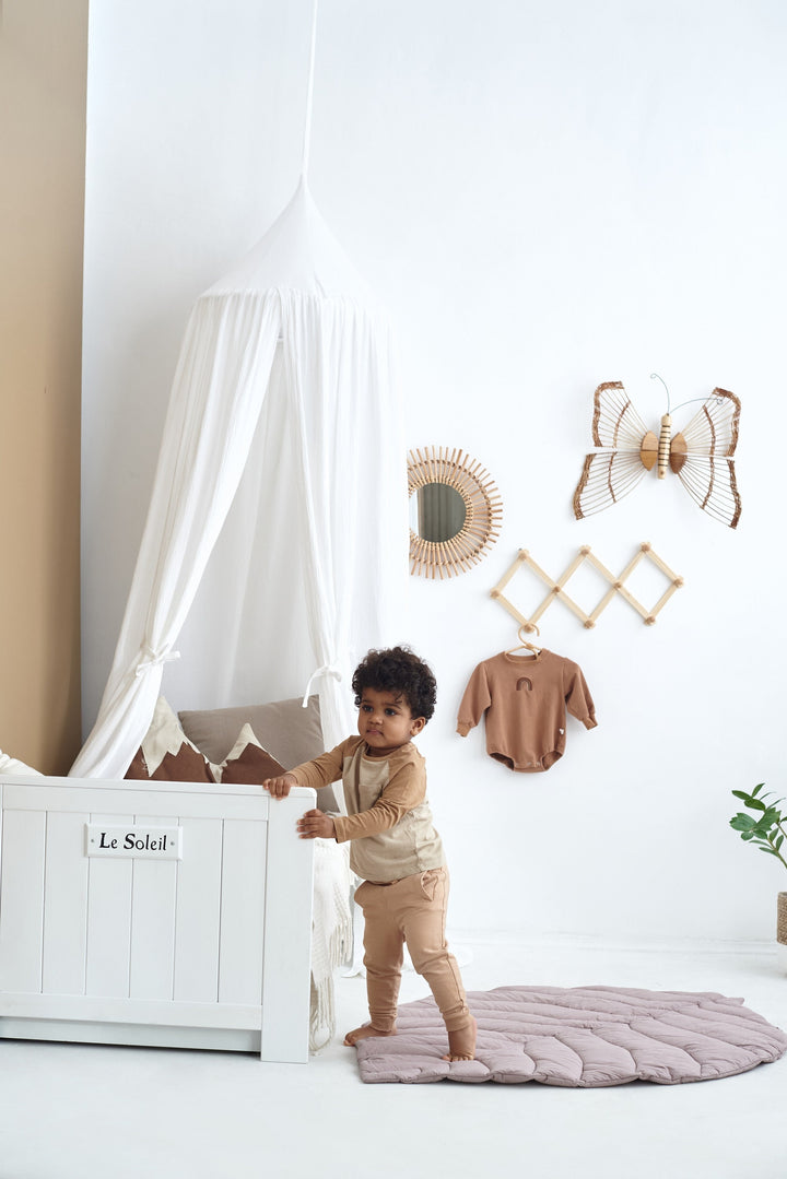 White muslin canopy hanging over baby crib White Muslin Canopy | Crib Canopy, Play Tent, Neutral Nursery Decor, Cotton Baldachin hellolittlefox bed-canopy-white-muslin-canopy-nursery-canopy-cotton-crib-cover-cozy-nursery-canopy-baldachin-baby-crib-cover-cotton-canopy hellolittlefox.myshopify.com
