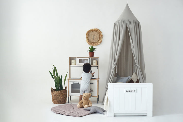 Baby sleeping under soft muslin canopy Gray Muslin Canopy | Crib Canopy, Baby Bed Canopy, Neutral Nursery Decor hellolittlefox canopy-gray-muslin-canopy-nursery-canopy-cotton-crib-cover-cozy-nursery-canopy-baldachin-baby-crib-cover-cotton-canopy hellolittlefox.myshopify.com