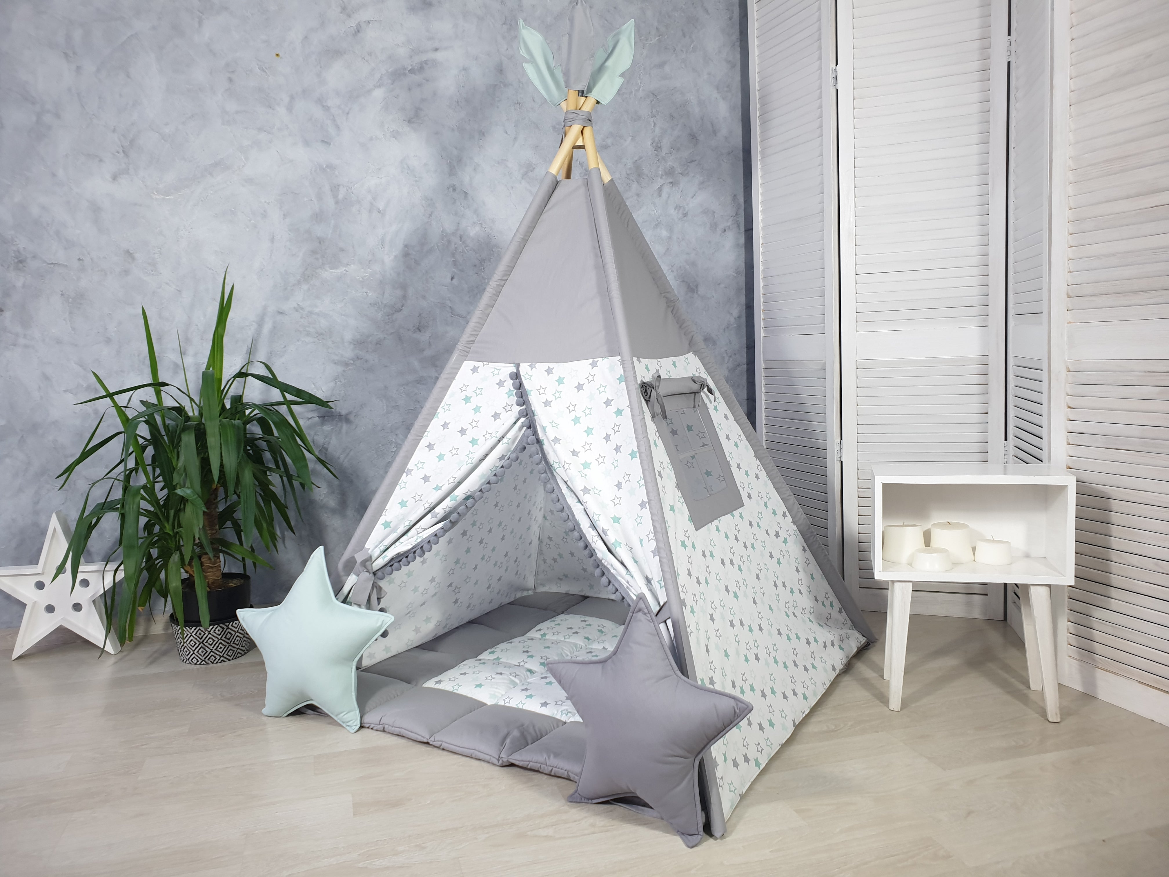 Grey star clearance teepee tent