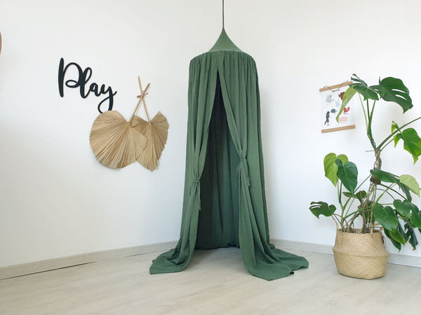 Green #3 Muslin canopy -crib cover | Hello Little Fox Studio |